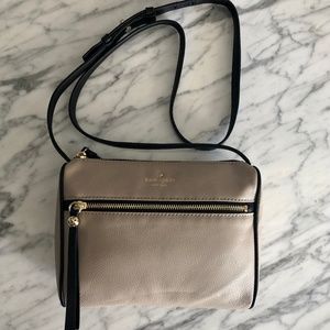 NWOT Kate Spade Tan/Black Leather Crossbody